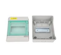 FTVOGUE Boîte de Distribution 6 Voies IP66 étanche à l'eau, Boîtier de Disjoncteur Extérieur sur Rail DIN, Construction en Alliage et Plastique avec Barre Omnibus Efficace pour Panneau Solaire et