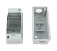 FTVOGUE Boîte de Distribution avec Couvercle Transparent ABS PC Boîtier électrique IP65 Installation Facile à 2 Voies pour la Communication électrique Intérieure et Extérieure Utilisation de Lutte