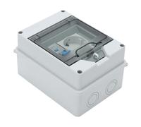 FTVOGUE Boîte de Distribution D'énergie Extérieure IP65 Montée en Surface avec Construction Durable et Couvercle Transparent pour une Utilisation en Extérieur et sur les Chantiers de Construction,