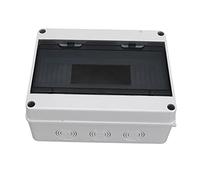 FTVOGUE Boîte de Distribution IP65 12 Voies Jonction électronique en Plastique pour Disjoncteur de Circuit avec Couvercle Transparent, Matériau ABS + PC, Installation Facile, Cote IP65
