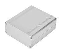 FTVOGUE Boîte de Refroidissement en Aluminium 38 X 88 X 100 Mm, Boîtier de Projet de Bricolage, Boîtier Blanc argenté en Oxyde de Sable pour Décodeurs, Contrôleurs, Cartes de Circuits électroniques