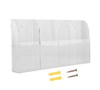 FTVOGUE Boîtier de support de télécommande, support mural en acrylique, boîte de rangement transparente pour télécommande, pour climatiseur, stéréo, télécommande TV
