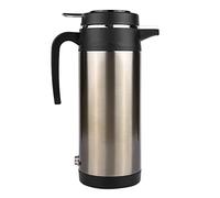 FTVOGUE Bouilloire électrique de Voiture 1000ML 12V/24V Bouilloire de Voyage Portable avec Isolation Sous Vide en Acier Inoxydable pour l'eau Chaude en Voyage en Camping (12V)