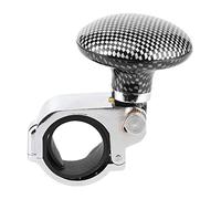 FTVOGUE Bouton de Poignée Spinner, Bouton Tournant de Boule de Poignée de Direction pour Les Débutants Voiture, Tracteur, Camion, Amplificateur Auxiliaire de Volant de Voiture(brasage au Carbone)
