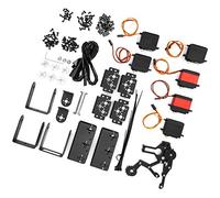 FTVOGUE Bras Robotique Mécanique, Base en Aluminium de 2mm, Joints à | Outil de formation pédagogique Cobot, rotation du châssis de disque, construction légère de l\'avant-bras, programme