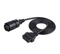 FTVOGUE Câble Adaptateur de Moto OBD2 10 Broches à 16 Broches pour Moto BMW ICOM-D, Câble de Diagnostic de Connecteur Adaptateur OBD2