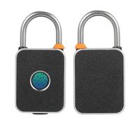 FTVOGUE Cadenas à Empreintes Digitales, Alliage d'aluminium, Déverrouillage 0,5 S, Cadenas Intelligent étanche pour Salle de Sport, Bagages, Vélos et Sacs à Dos (Empreinte Digitale et Application)
