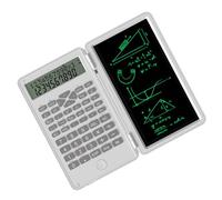 FTVOGUE Calculatrice Scientifique avec Tablette D'écriture 240 Fonctions Affichage 2 Lignes Pliable Portable pour étudiants Collège Lycée Collège (White)
