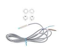 FTVOGUE Capteur de Détection à 3 Fils, Interrupteur de proximité | Boîtier en Laiton, Plage de Détection 2 Mm, Sortie PNP/NPN, Câble PVC 6,3 Pieds, -25°C à 70°C