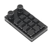 FTVOGUE Clavier de Jeu Mécanique, 12 Touches Programmables, Double Bouton, Interrupteur Rouge Filaire pour la Musique de Jeu de Bureau