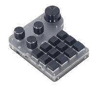 FTVOGUE Clavier Macro à Une Main, Clavier USB LED RVB avec Boutons, Prise en Charge de la Programmation Personnalisée, Fonction de Mémoire, Connexion 2,4 GHz pour Vista OS X