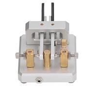 FTVOGUE e Code Morse, Tappeur Automatique de Télégramme à Ondes Courtes CW à Double Palette avec Réglage D'amortissement Magnétique Latéral, pour L'entraînement (Silver)