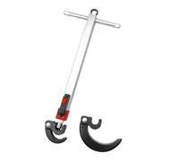 FTVOGUE Clé de Lavabo Télescopique en Acier Cr V, clé de Robinet D'évier Réglable de 10 à 17 Pouces avec Mâchoire Rotative à 180 ° pour le Retrait des écrous et des Boulons de Plomberie