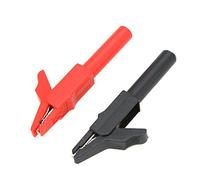 FTVOGUE Clips D'alligator Isolés Complets, 10 PCS 30A Clips de Lourds avec Prise de Banane à Douille de 4 Mm pour Voiture, Test électrique, Connexion de la Batterie, Tests de Test