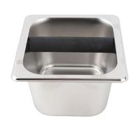FTVOGUE Coffee Knock Box Knock Box Poubelle à Marc de café en Acier Inoxydable Robuste avec Barre en Caoutchouc Remplaçable pour Machines à café Professionnelles et Domes (S (31,5 X 25,2 pouces))