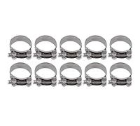 FTVOGUE Collier de Serrage 10 Pièces, Colliers de Serrage Réglables en Acier Inoxydable 201, Matériel galvanisé pour Usage Automobile et Industriel, 44 à 47 Mm (52-55mm)