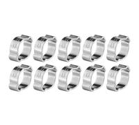 FTVOGUE Collier de serrage 10pcs zingué en acier inoxydable à deux oreilles pince d'entraînement de tuyau 5-23mm pour tube de tuyau d'essence Fule(11-13Mm)
