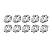 FTVOGUE Collier de serrage 10pcs zingué en acier inoxydable à deux oreilles pince d'entraînement de tuyau pour tube de tuyau d'essence (7-9MM)
