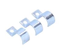 FTVOGUE Collier de Serrage à Trou Unique en Acier Inoxydable 304, Sangle de Conduit de Type P, 22 Mm, Brillant, sans Bavure, Cerceau de Fixation à un Trou pour Anneaux en Caoutchouc, Tuyaux en Acier