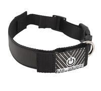 FTVOGUE Collier LED Programmable, Matériau en Fibre, Collier de sécurité pour Chien Rechargeable avec Lumière Clignotante, Idéal pour Les Promenades en Soirée et Haute visibilité (Rouge)