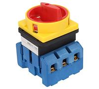 FTVOGUE Commutateur à Came Rotatif Universel 80A 100A 3 Pôles 2 Positions Interrupteur d'alimentation Marche-arrêt, Coque en Plastique Ignifuge Argent pour Machines-outils Machines Produits (100A)