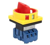 FTVOGUE Commutateur de Commutation à Came Rotatif, Interrupteur de Disjoncteur de Charge à 3 Pôles et à 2 Positions, Interrupteur d'alimentation Marche-arrêt 25A 440V pour Machines-outils et (25A)