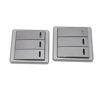 FTVOGUE Commutateur de TéléCommande, Commutateur de Commande Intelligent sans Fil à 3 Gangs, Opération à Distance de 170 à 240 V, Installation Facile du Boîtier de Commande pour Chambre à Coucher,