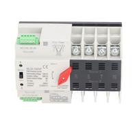 FTVOGUE Commutateur de Transfert Automatique à Double Puissance 4P, Commutateur de Générateur de Commutation Milliseconde ATS avec Contacts Argentés et Cache-bornes pour Systèmes (100A)