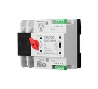 FTVOGUE Commutateur de Transfert Automatique Compact, Matériau PC, Double Interrupteur d'alimentation Fiable, Temps de Commutation de 10 Ms pour un Usage Domestique (2P-100A)