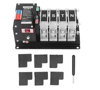 FTVOGUE Commutateur de Transfert Automatique Double Alimentation, Fonctionnement Automatique et Manuel, 4 Pôles, 400 V, avec Matériau ignifugé en Polycarbonate et Contacts Argenté (63A)