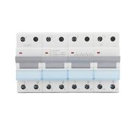 FTVOGUE Commutateur de Transfert Manuel 4P 400 V CA - Double Alimentation sur Rail DIN - Commutateur Manuel 4 Pôles pour Générateur, Maison et Camping-car (125A)