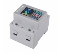 FTVOGUE Compteur de Courant de Tension, Compteur d'énergie sur Rail Din PC ABS 170 à 270 V 63 A avec Affichage Numérique, Mise Hors Tension de surintensité de Surchauffe, pour la de l'alimentation
