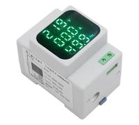 FTVOGUE Compteur D'énergie Multifonction, AC 50 500 V 0 120 A 10 99,9 Hz, Affichage LED Vert Haute Précision 1, CT intégré avec Boîtier ABS, pour Centrales électriques D'équipement