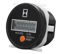 FTVOGUE Compteur Horaire Numérique, Coque ABS avec Bouton de Réinitialisation pour Générateur de Machines de Construction, Compresseur D'air, Pompe à Eau, Grue, Véhicule