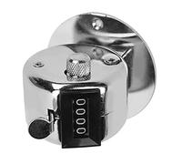 FTVOGUE Compteur Manuel en Acier Inoxydable, Compteur Manuel à 4 Chiffres de 0 à 9999 avec Bouton de Réinitialisation et Mini Boucle pour l'inventaire des Marchandises en Atelier, Comptage des