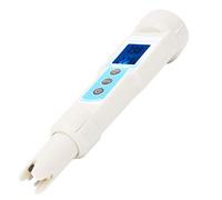FTVOGUE Compteur PH TDS EC 5-en-1 pour Aquarium, Sonde D'électrode | Kit de test hydroponique portable pour spa de piscine, hydromètre de salinité, écran LCD rétroéclairé bleu, arrêt