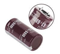 FTVOGUE Condensateur électrolytique 6800uF, 2 Pièces, Longue Durée de Vie, Faible Impédance 63V, Encliquetable pour l'électronique de Bricolage