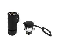 FTVOGUE Connecteur d'aviation étanche IP68 à 4 Broches, Prise à Bride Carrée avec Broches en Laiton, évalué 25A pour les Applications Mécaniques Automobiles et Marines