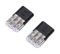 FTVOGUE Connecteur de Fil à 3 Broches, Connecteur électrique sans Soudure à épissure Rapide sans Bande avec Boîtier PC isolé et Circlip en Laiton pour le Câblage du Système LED 22 18AWG