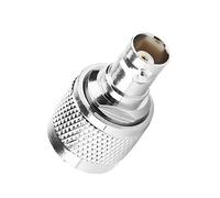 FTVOGUE Connecteur RF Type N Mâle vers BNC Femelle, Adaptateur en Cuivre plaqué Or, avec Isolation PTFE, pour Connexion RF 0-6GHz 50Ω, 2 Pièces