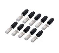 FTVOGUE Connecteur RJ45 de Type Assemblage, Kit de Prise Ethernet Industriel CAT6 pour Câblage d'atelier, Contacts Plaqués Or 8P8C avec Support de Fil 23-26AWG, Plage de Température de -13 °F à 131