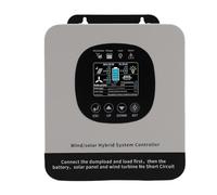 FTVOGUE Contrôleur de Charge Hybride Solaire éolien, Métal avec Technologie MPPT, Régulateur de Charge éolienne 1200W et Solaire 800W pour Maison et Bateau