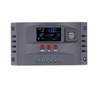 FTVOGUE Contrôleur de Charge Solaire avec Lumière LCD MPPT Contrôleur de