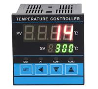 FTVOGUE Contrôleur de Température Numérique Contrôleur de Température PID AC220V Relais Sortie SSR 32 à 752 Degrés F K Entrée Thermocouple pour Chauffage de Four à Usage Industriel