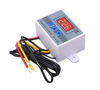 FTVOGUE Contrôleur de Température Numérique, Interrupteur de Thermostat à Panneau ABS avec Sonde de 1 M -50 ~ 110 ℃ Sortie 10 A pour le Contrôle Industriel de la Climatisation (12V)