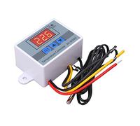 FTVOGUE Contrôleur de Température Numérique, Interrupteur de Thermostat à Panneau ABS avec Sonde de 1 M -50 ~ 110 ℃ Sortie 10 A pour le Contrôle Industriel de la Climatisation (110-220V)