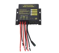 FTVOGUE Contrôleur Solaire MPPT 10A 12V 24V, avec Charge Rapide PWM Intelligente pour Batterie Scellée, compatibilité Universelle