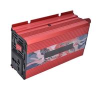 FTVOGUE Convertisseur de Puissance Onduleur à Onde Sinusoïdale Modifiée 300 W, Onduleur CC CA en Alliage d'aluminium avec écran LCD LED, 8 Modes de Protection pour Camping, Camping-Car, Van, (Rouge)
