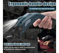 FTVOGUE Coupe-Tissu électrique 4.2V, Machine de Découpe de Tissu Portative à Moteur à Grande Vitesse pour Couper Le Cuir, l'éponge et Le Tapis (2 Piles 2500 mAh)