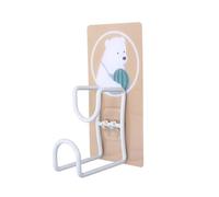 FTVOGUE Crochet de Lavabo de Dessin animé, Métal Robuste avec Adhésif Fort et Design Mignon pour le Rangement de la Salle de Bain ou de la Cuisine (ours de griffonnage)